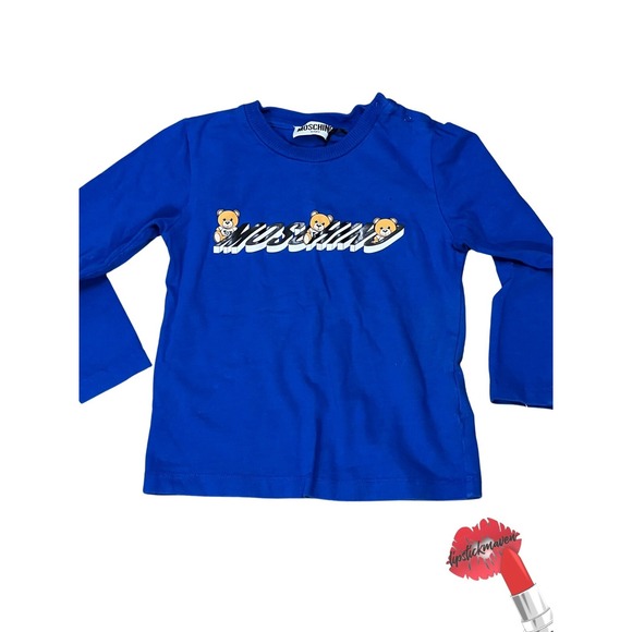 Moschino Other - Moschino Sweatshirt‎ Bear Blue Boys Logo Crewneck Sweater NO SIZE TAG